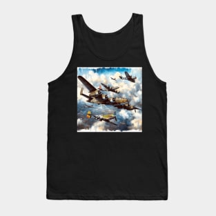 Fantasy illustration of WWII aircraft in battle Tank Top